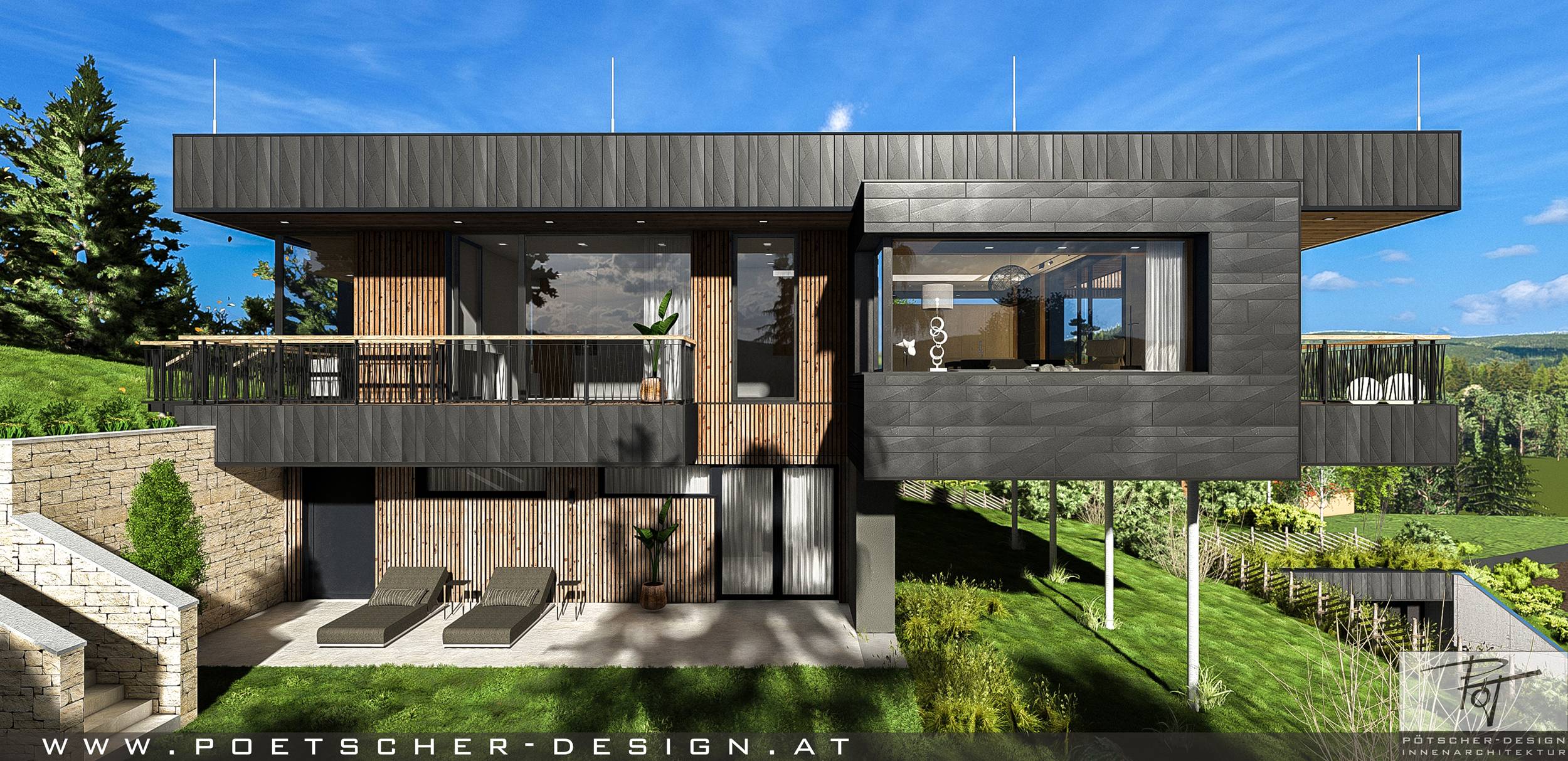 Privathaus auf Stelzen - Pötscher Design